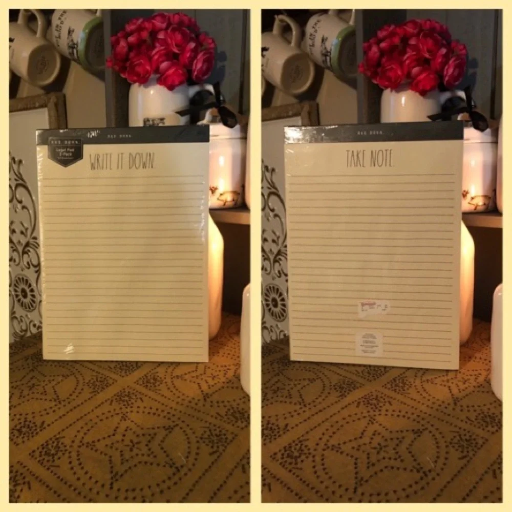 Rae Dunn WRITE IT DOWN/TAKE NOTE Legal Pad 2-Pack